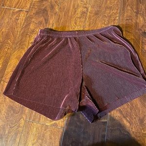 Maroon shorts from fashion nova